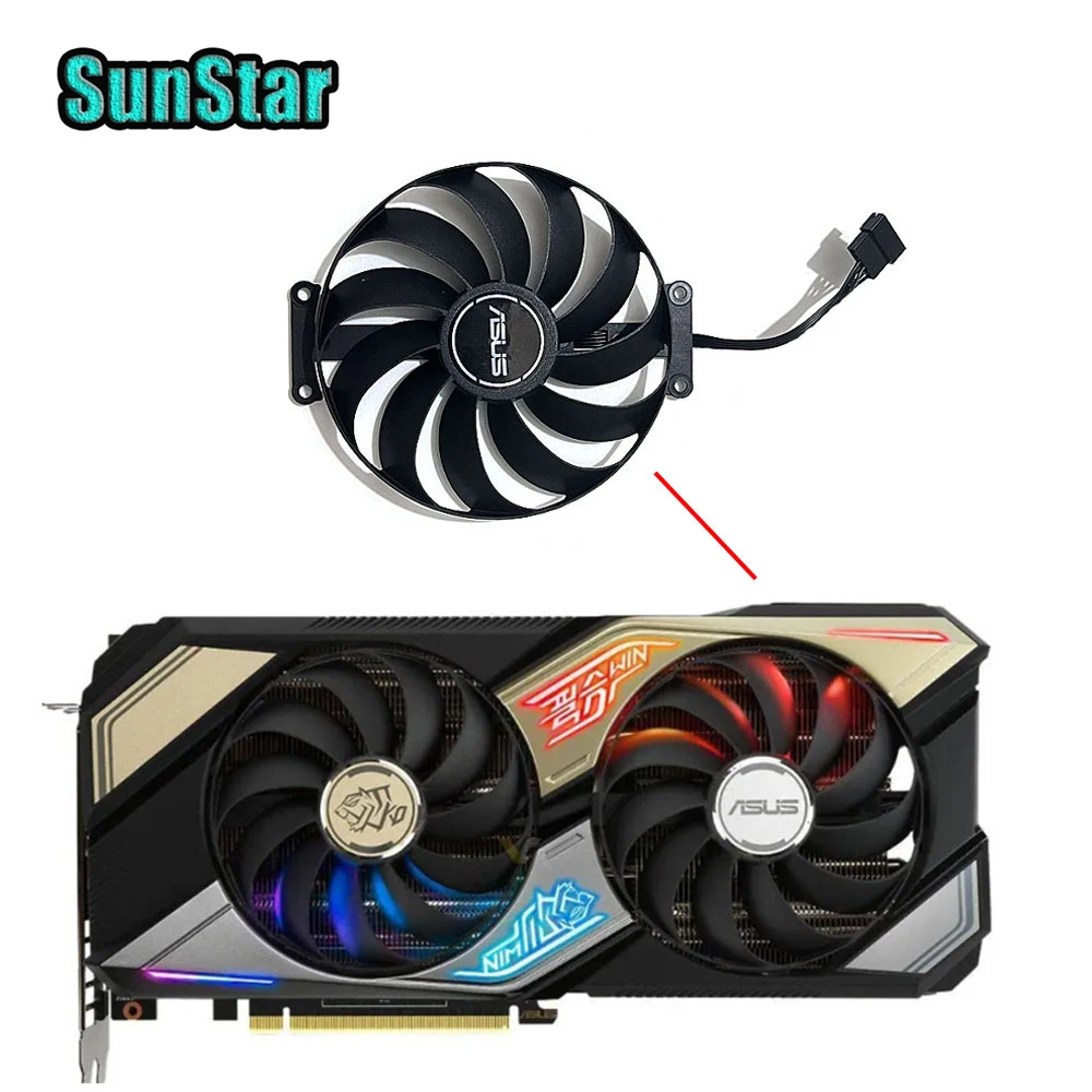 جديد FDC10U12S9-C T 129215 SU CF1010U12S 7PIN 95 مللي متر مروحة تبريد بطاقة الفيديو ، ل ASUS KO RTX 3070 ، RTX 3060 TI ، RTX 3060 بطاقة الرسومات #2