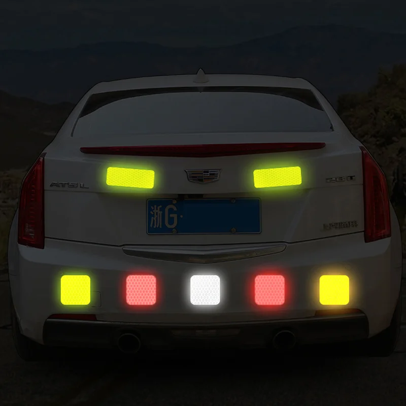 Universal Reflective Warning Sticker Body Reflective Sticker Car Safe Driving At Night Honeycomb Reflective Tape Sign