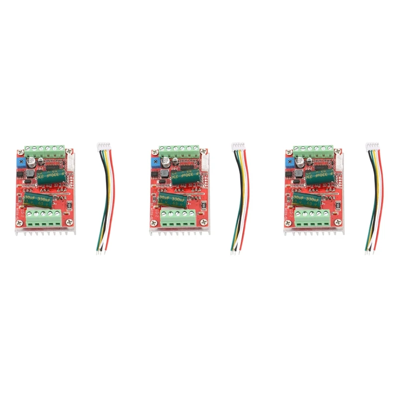 3X DC6-60V 400W BLDC Three Phase DC Brushless Motor Controller PWM Hall Motor Control Driver Board 12V 24V 48V