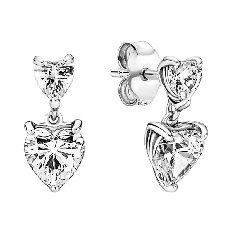 Classic 100%925 pure silver star moon and snowflake earrings Ideal for women as a charming jewelry gift for Valentine's Day view 2