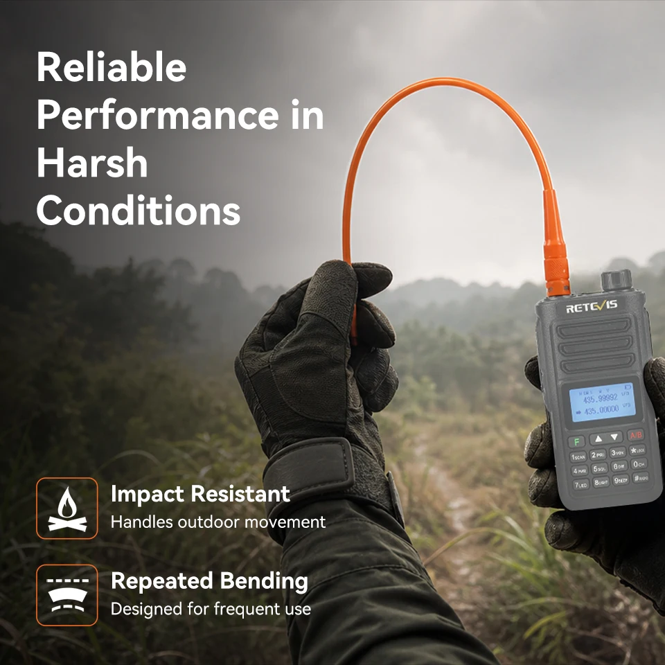 Retevis RHD-771 Walkie-Talkie-Antenne SMA-M VSWR Weniger als 1,5 Hochverstärkung für HA1UV RA89R/G RT3S für Baofeng für ICOM für Yaesu – Detail 7