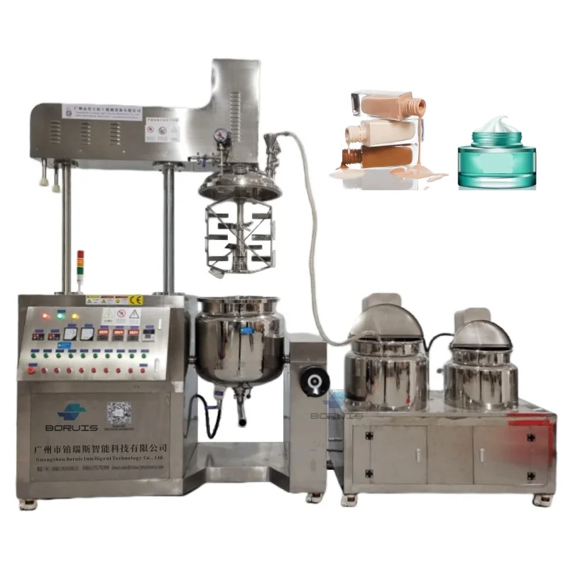 Cream Making Machine Emulsifying Machine Vacuum Mixer Homogenizer Emulsifier Cosmetic Mixing Tank Mixing Machine