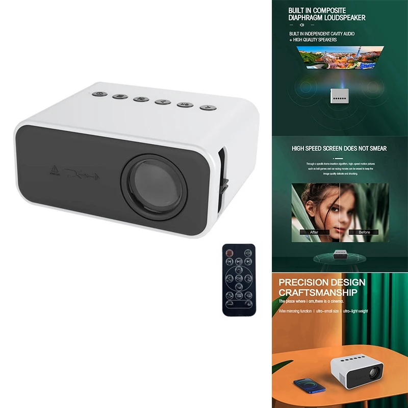 

Portable Mini Projector Home Theater Media Player Cinema Wireless Mulitscreen Projector For Iphone Android