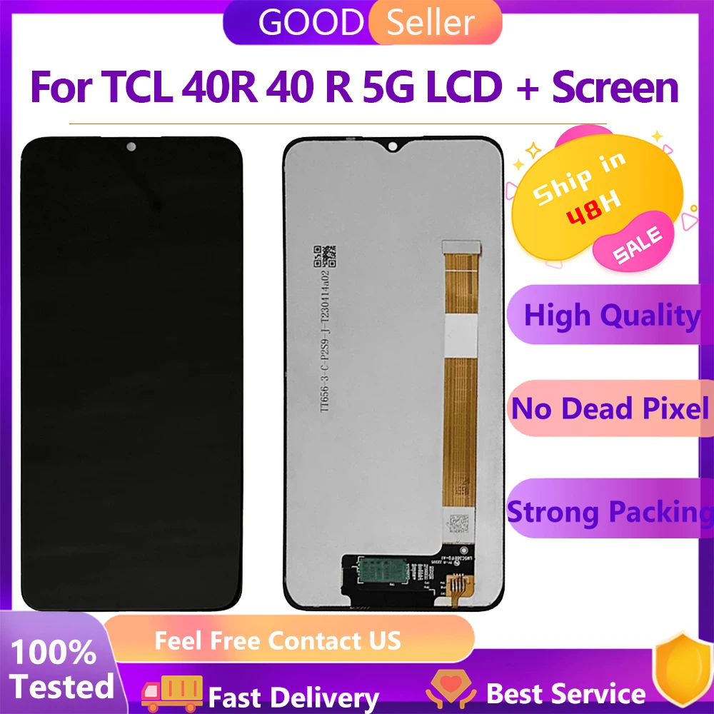 

6.6'' For TCL 40R 40 R 5G LCD Display Touch Screen Digitizer Assembly For TCL40R T771K T771K1 T771H T771A Screen Repair