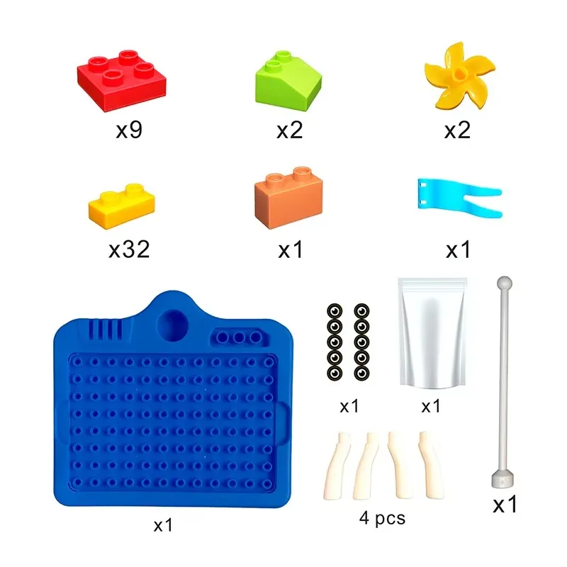 Kids Multifunctional 55PCS Assembly Building Blocks Table Assembly Educational Toys Kids Small
