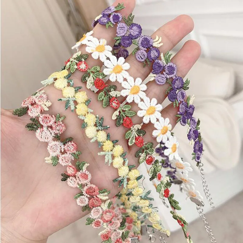 Handmade Lace Vintage Choker Necklace for Women Collar Torques Trendy Neck Jewelry Stretch Charm Gothic Color