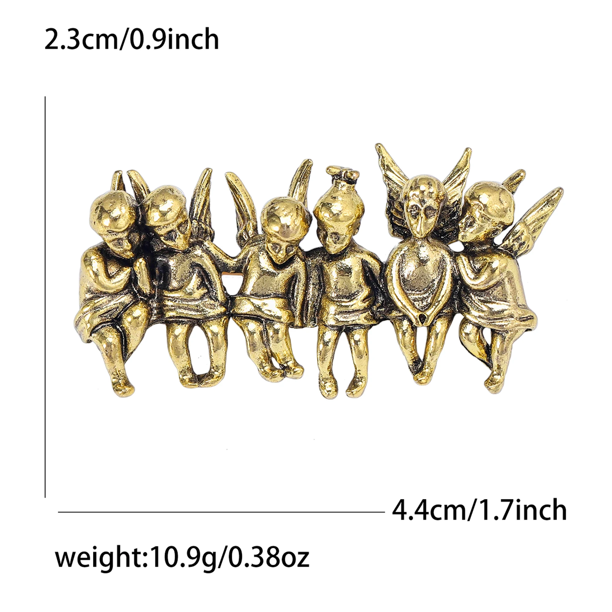 Beaut&Berry Trendy Enamel Angel Brooches for Women Unisex Figure Pins Casual Party Jewelry Accessories Gifts Decoration