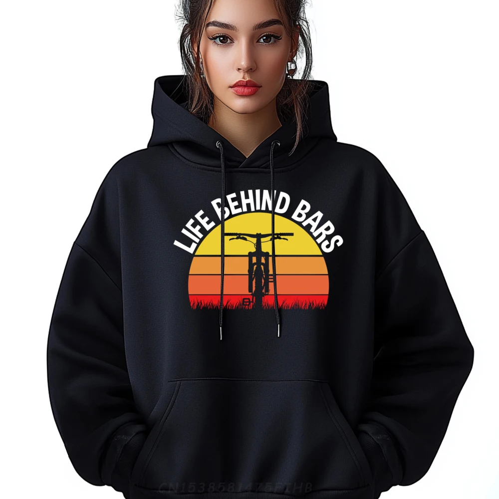 

Funny Mountain Bike Bicycle Life Behind Bars Hiphop Streetwear Pullover Men Crazy