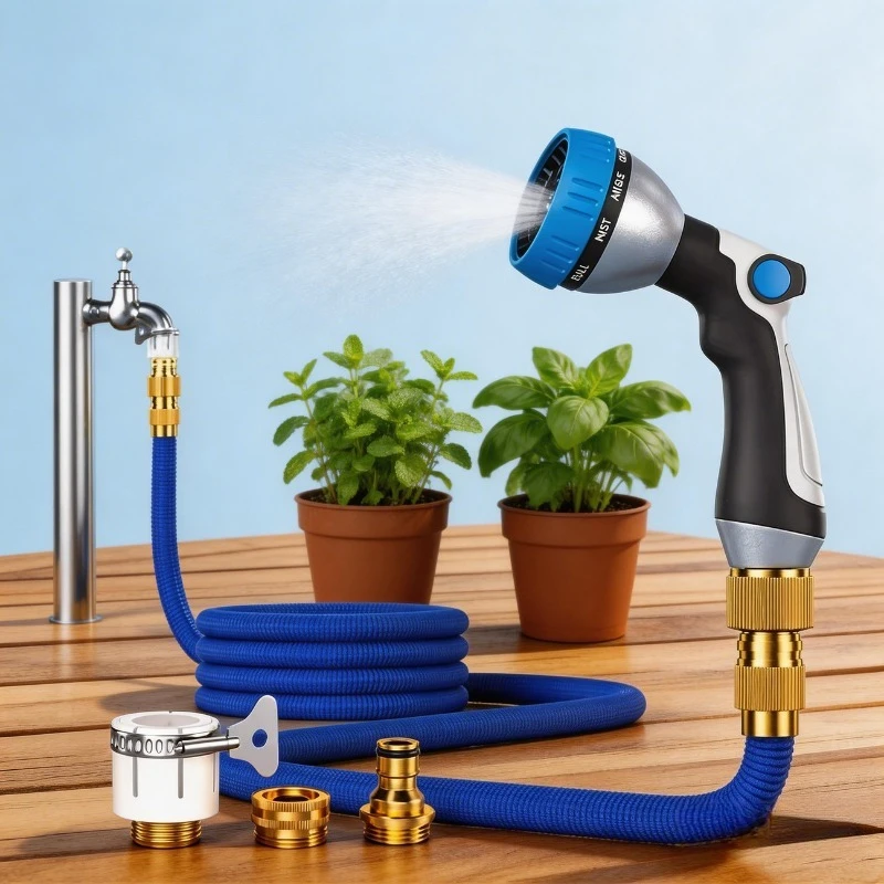 Silicone Hose Reel Wall Mount Drip Irrigation Pipe Unicycle Gooseneck Tubing Backyard Water Hose Sprayer Car Supplies Granulator