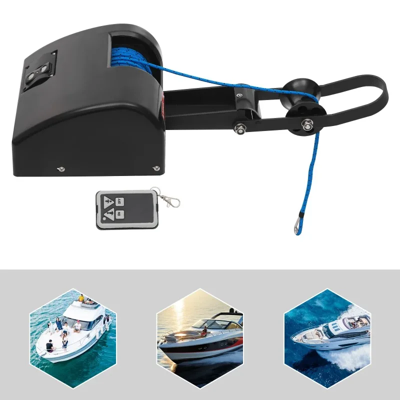 100ft Rope, Easy InstallElectric Anchor Winch, 45lbs Capacity, 12V Motor,