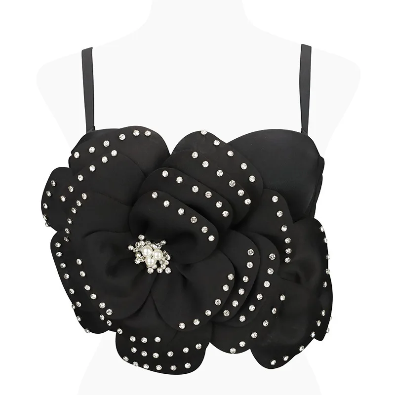 

Жилет ручной работы с цветочным принтом и бретельками, верхняя одежда, сценический костюм Ele, трансграничный женский летний топ Ципао