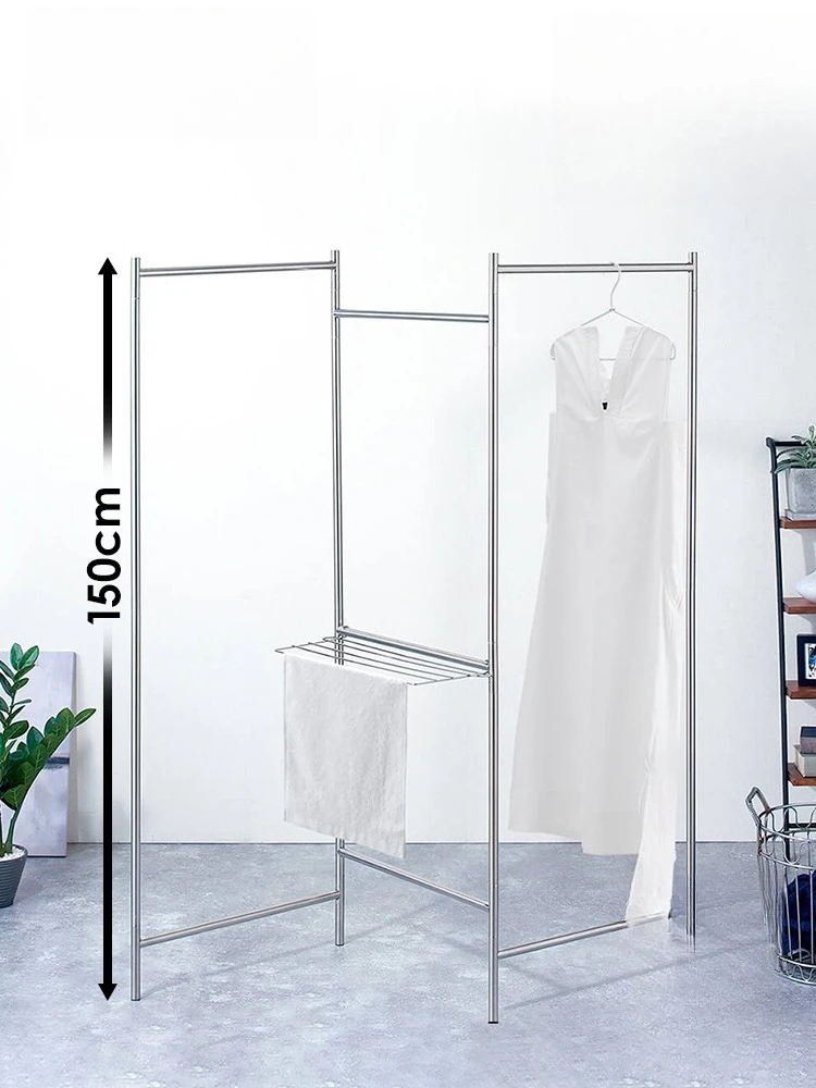 

Foldable drying rack Floor-to-ceiling drying rack Stainless steel indoor towel rack Balcony