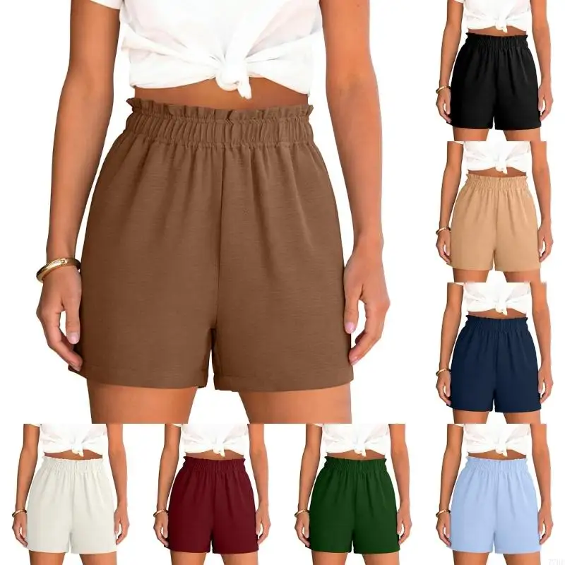

77HE Shorts for Women Casual Elastic High Shorts Bottoms