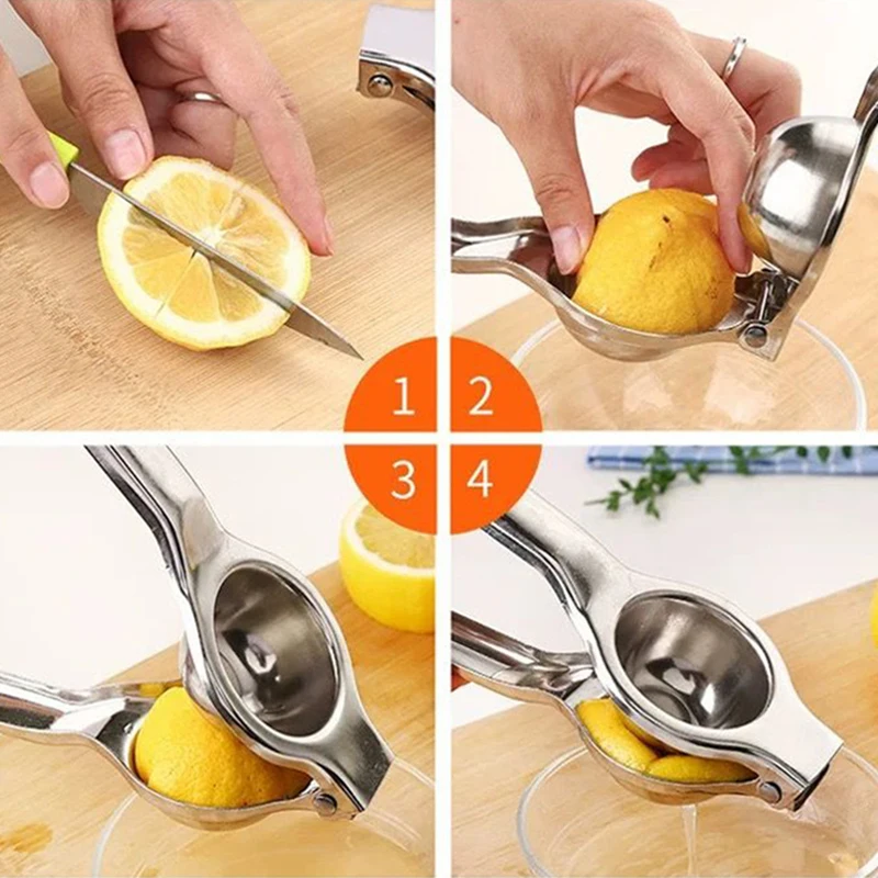 1Pc Citrus Press Tool Stainless Steel Manual Lemon Orange Juicer Hand Operated Kitchen Accessory view 6