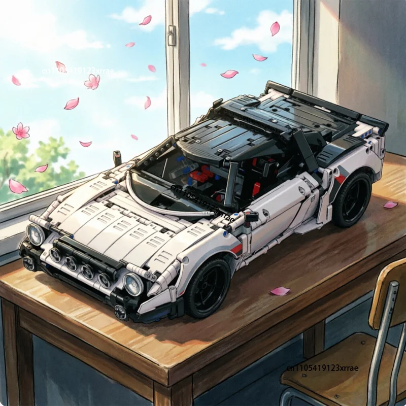 HOT MOC ALT Lancia Stratos HF Super Race Car Building Blocks DIY Sports Champions Vehicle Assemble Bricks Kid Toys Birthday Gift