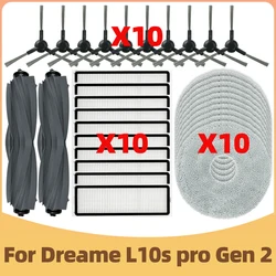 Compatible For Dreame L10s Pro Gen 2 Robot Vacuum Cleaner parts Main Side Brush Mop Filter Replacements