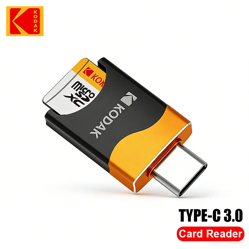 

NEW KODAK T330 Micro SD Card Reader Type-C TF Memory Card High-speed OTG Adapter Suitable for Mobile Phones Tablets and Compute