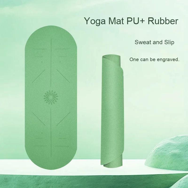 Professional Thick Semi-Circular Oval Yoga Mat High-Density Matte PU Non-Slip Soundproof Shock Absorption Foldable Design