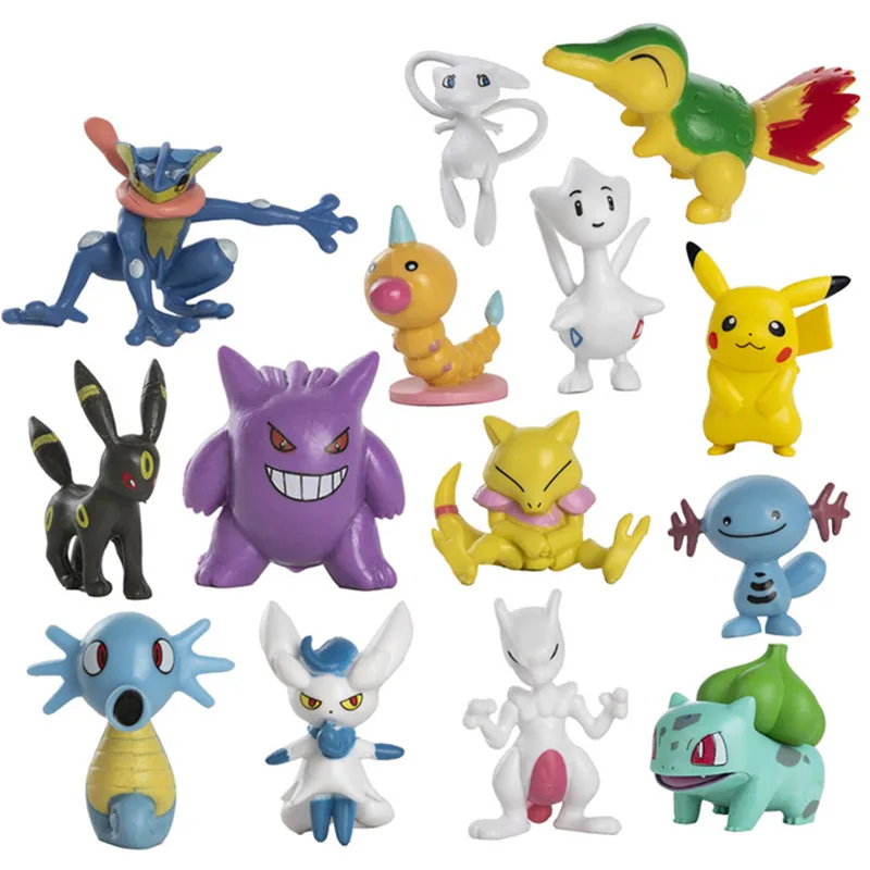 Pokemon Anime Figuren Pikachu Charizard Mew Gengar Mewtwo Taschenmonster Sammlung Cartoon-Figuren Action-Modell Spielzeug Geschenk