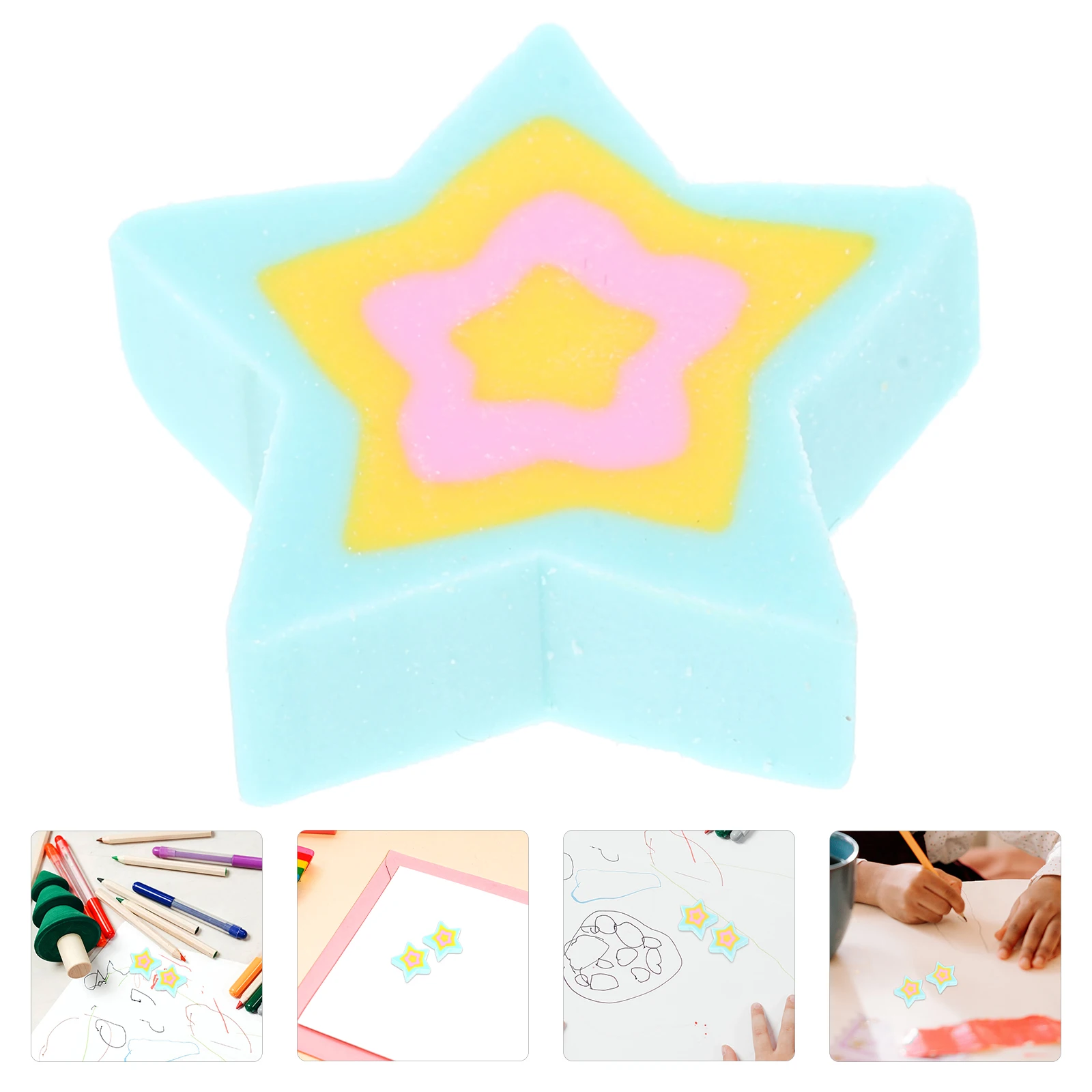 

50Pcs Star Shaped Erasers Kawaii Mini Cute School Supplies Desk Pets Bulk Student Writing Accessories Mini Erasers