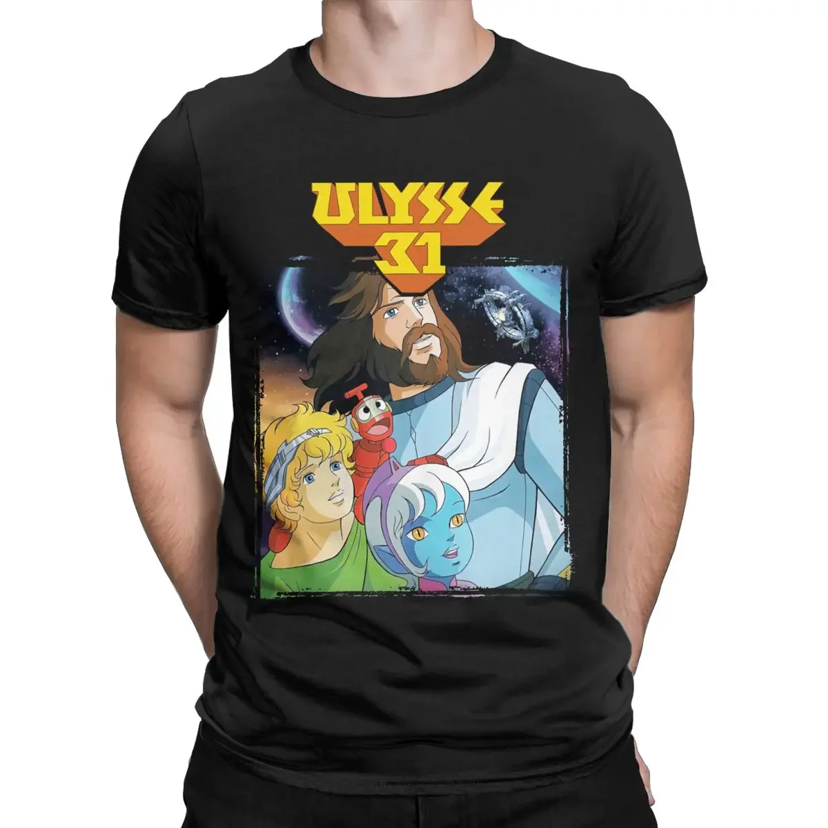 

O Neck Short Sleeve T Shirts Plus Size Clothes Ulysse 31 Ulysses 31 T-Shirt for Men Cartoon Vintage Pure Cotton Tees