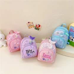 Personalized Girls Backpack Bag Sequin Toddler Backpack Custom Name Embroidery Backpack Back to School Backpack Cute Mini Bag