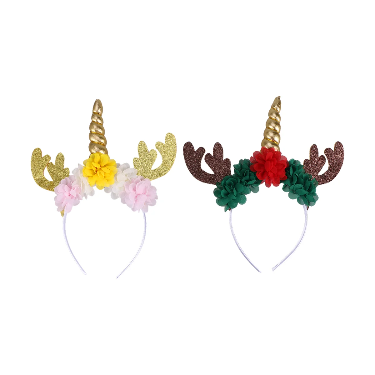 

2pcs Unicorn Antler Headband Festival Hair Ring Creative Hair Headdress for Decoration unicorn hair hoop