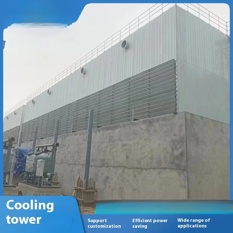 Large closed cooling tower, circular counter current cooling tower Closed cooling tower, chilled water tower Compact structure,