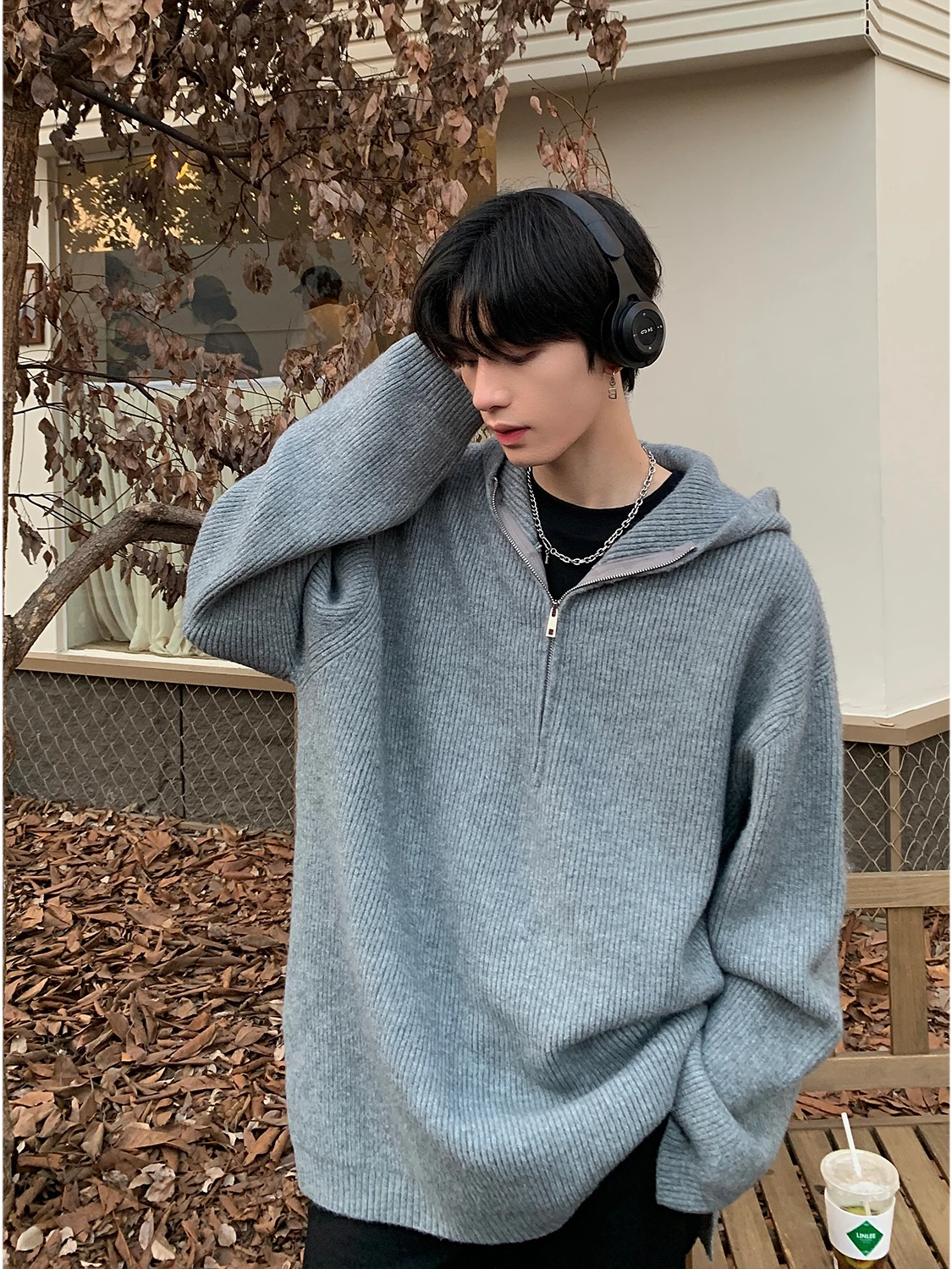 

Мужская толстовка с капюшоном Lazy Sle, повседневная трикотажная одежда на молнии, верхняя одежда больших размеров для пар, полиэфирное волокно, прямой крой