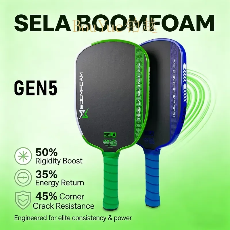 T800 Carbon Fiber Pickleball Paddle with Coarse Friction Surface and EVA Edge Control for Enhanced Spin Power and Precision