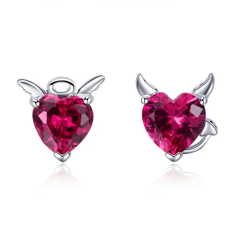 Hot Sale 5 colors Stud Earrings Women high-end jewelry Multicolor CZ girl hypoallergenic earrings