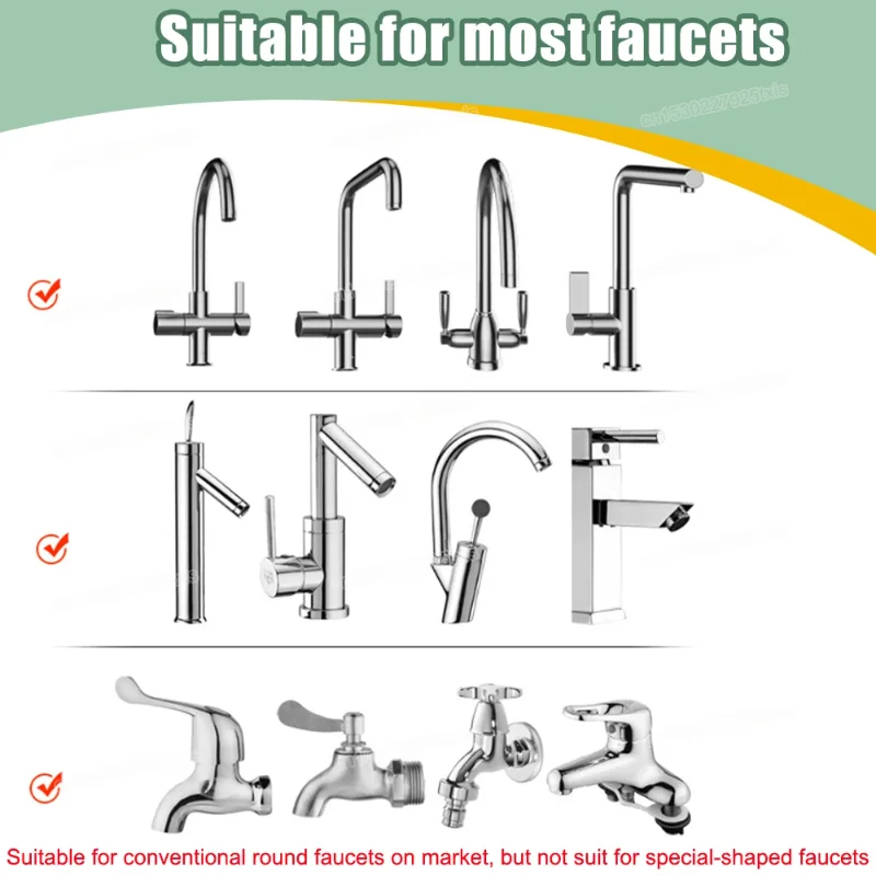 2/3Mode Faucet Extender 360Degree Rotatable Faucet Nozzle Adapter Home Water Saving Bubbler Kitchen Bathroom Faucet  Accessories