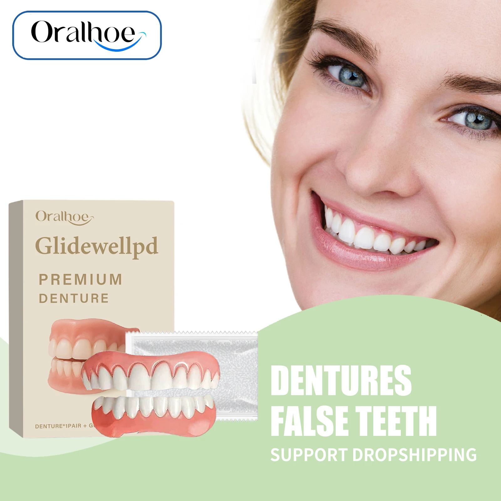 Silicone False Teeth Dentures Improve Tooth Missing Broken Discoloration Caries Dental Improvement Flexible Denture Reliner Kit