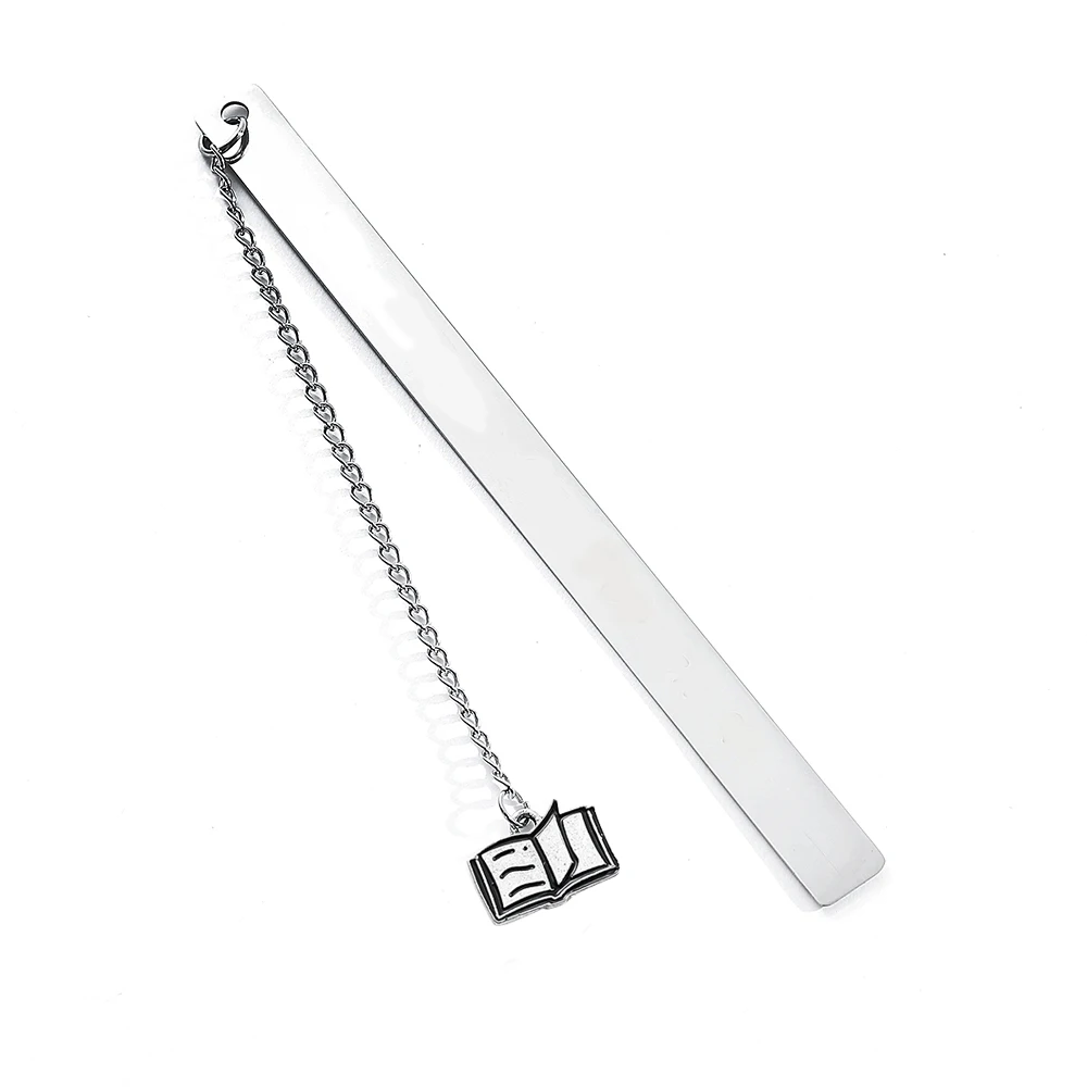 10pcs Black Plated Stainless Steel Plate Bookmarks Wholesale Metal Book Mark Gifts for Book Lovers Homemade Creative Book Marks