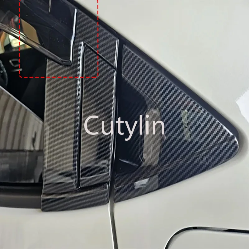 For Honda Vezel HR-V HRV 2021-2024 Chrome Carbon Fiber Rear Door Handle Bowl Protector Frame Sticker Car Styling Accessories