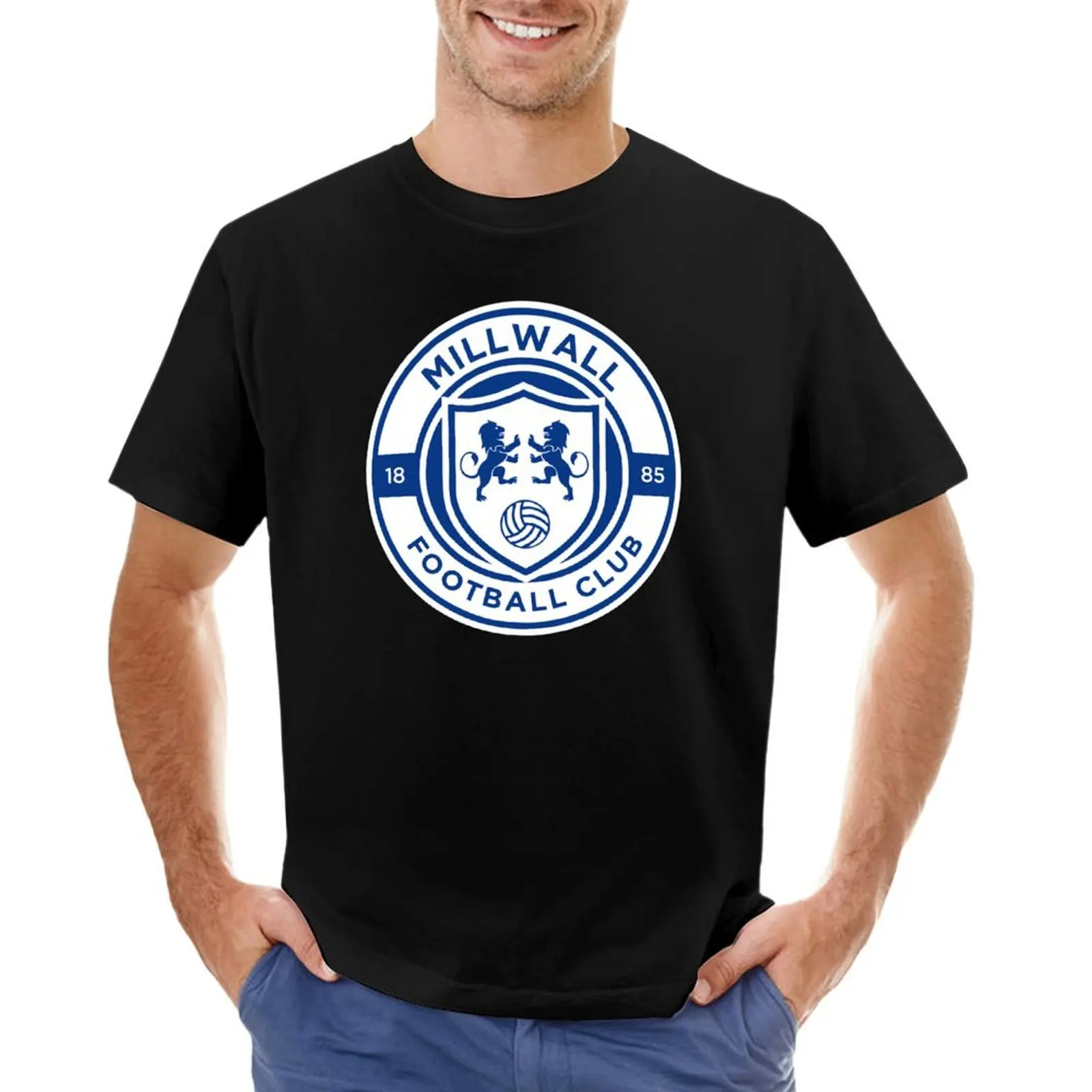 Millwall Logo T-Shirt sports fans quick drying mens designer clothes