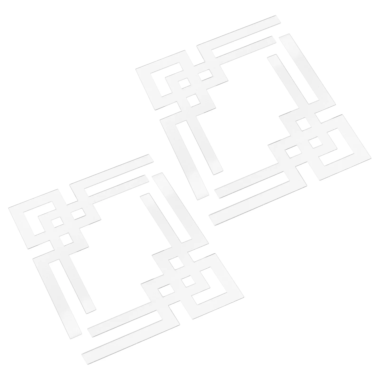 4개입 속이 빈 거울 벽 스티커, 셀프 접착식 코너 데칼, 방 꾸미기, 벽 거울 장식, 거실, 침실, 캐비닛용