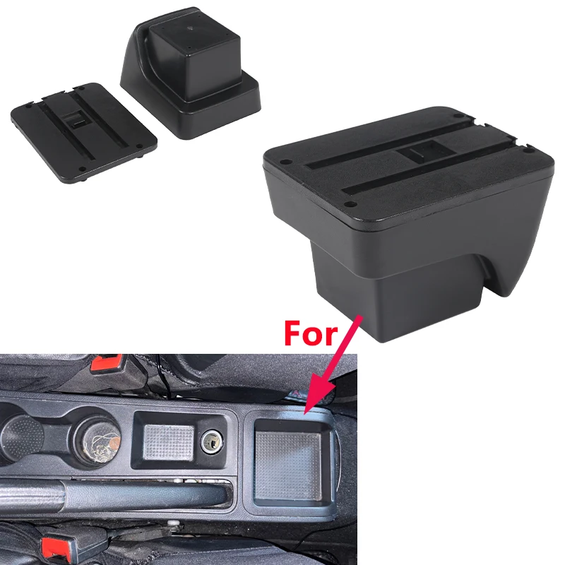 For SEAT Ibiza Mk5 6F 2017-2026 Armrest Box Center Console Storage Box Interior Retrofit Parts Accessories with Cup Holder
