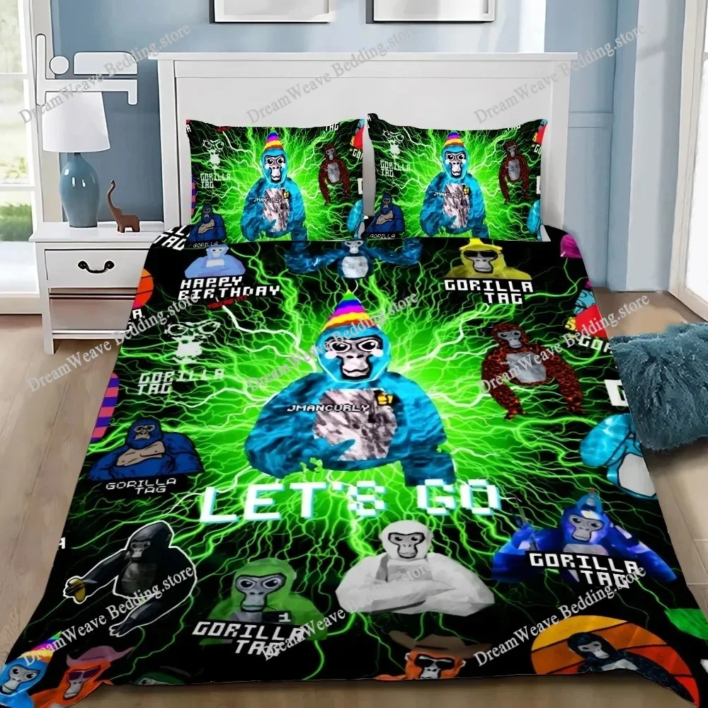 

Gorilla Tag Bedding Set Single Twin Full Queen King Size Bed Set Adult Kid Bedroom Duvet Cover Sets 3D Print Game Bed Sheet Set