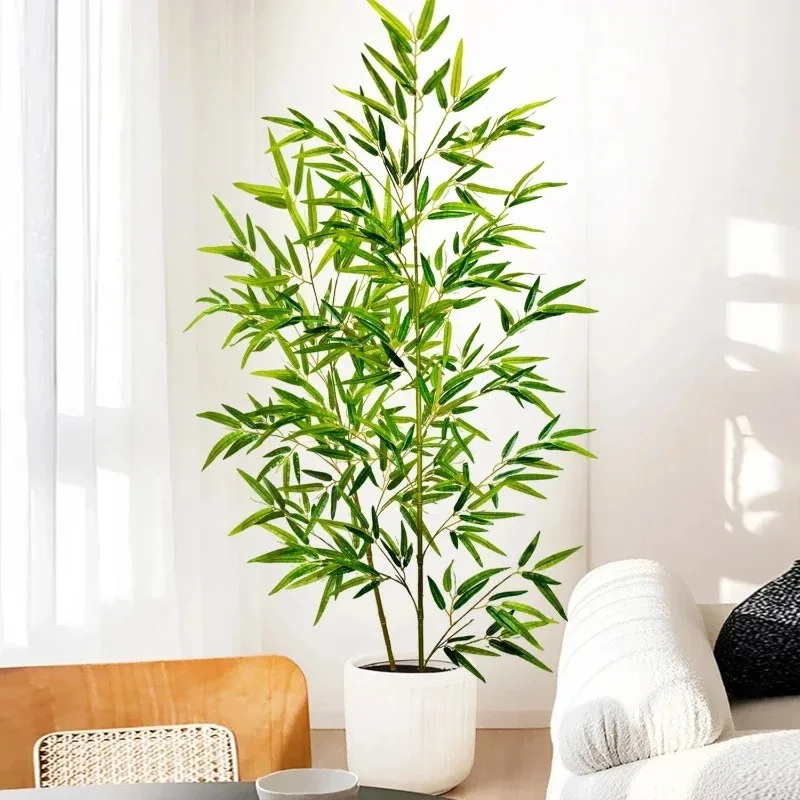 

75/95CM Artificial Bamboo Leaf Branches, Suitable for Home And Commercial Decoration, As Well As Wedding Decor