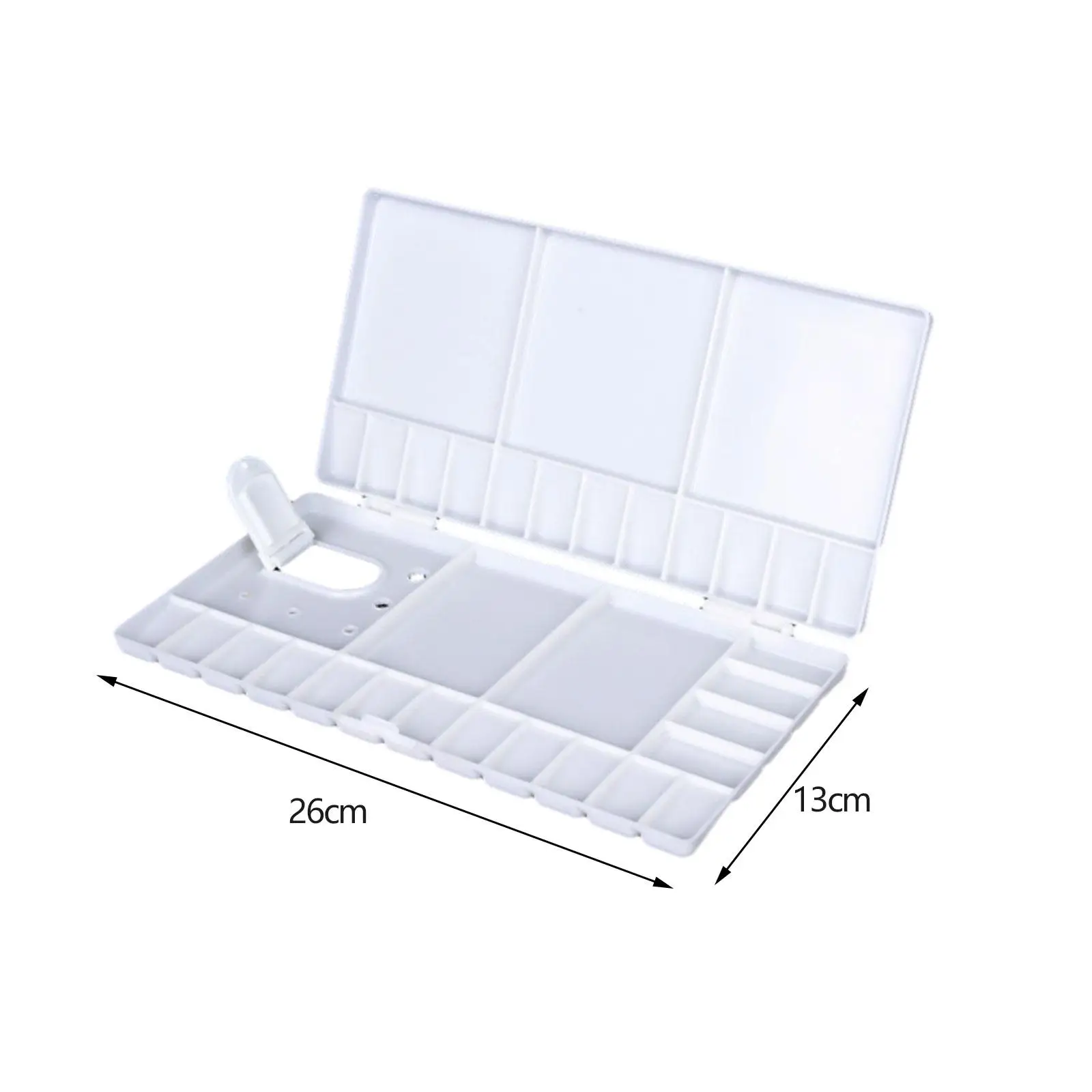 لوحة ألوان مائية فارغة للسفر مع فتحة إصبع مع غطاء للمبتدئين وصندوق تخزين الطلاء للدهانات الزيتية الأكريليكية للطلاب والأطفال