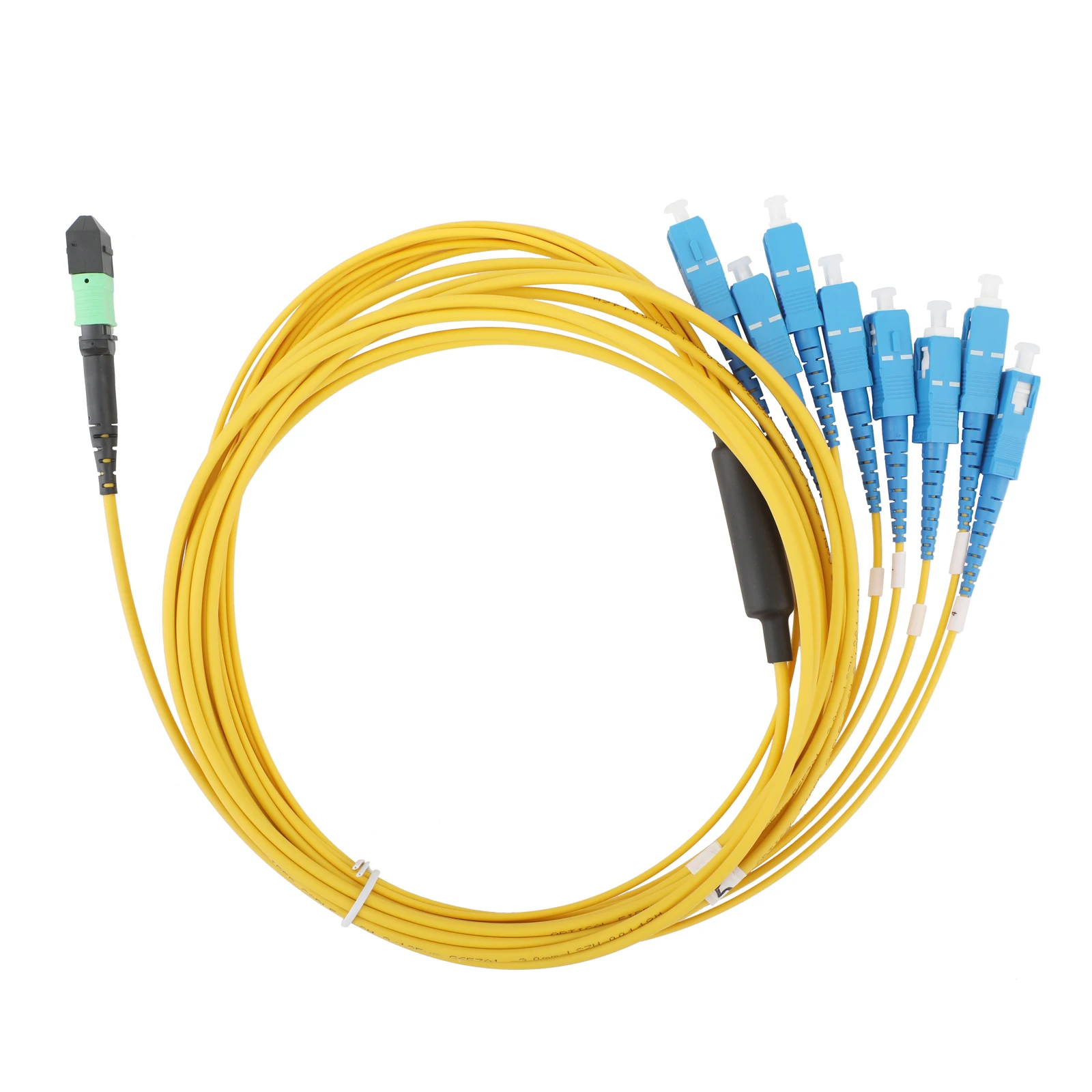 1 قطعة وضع واحد 8-Core MPO إلى 8SC/UPC كابل تصحيح الألياف البصرية 5 متر/10 متر SM لاعبا لشبكة الاتصالات