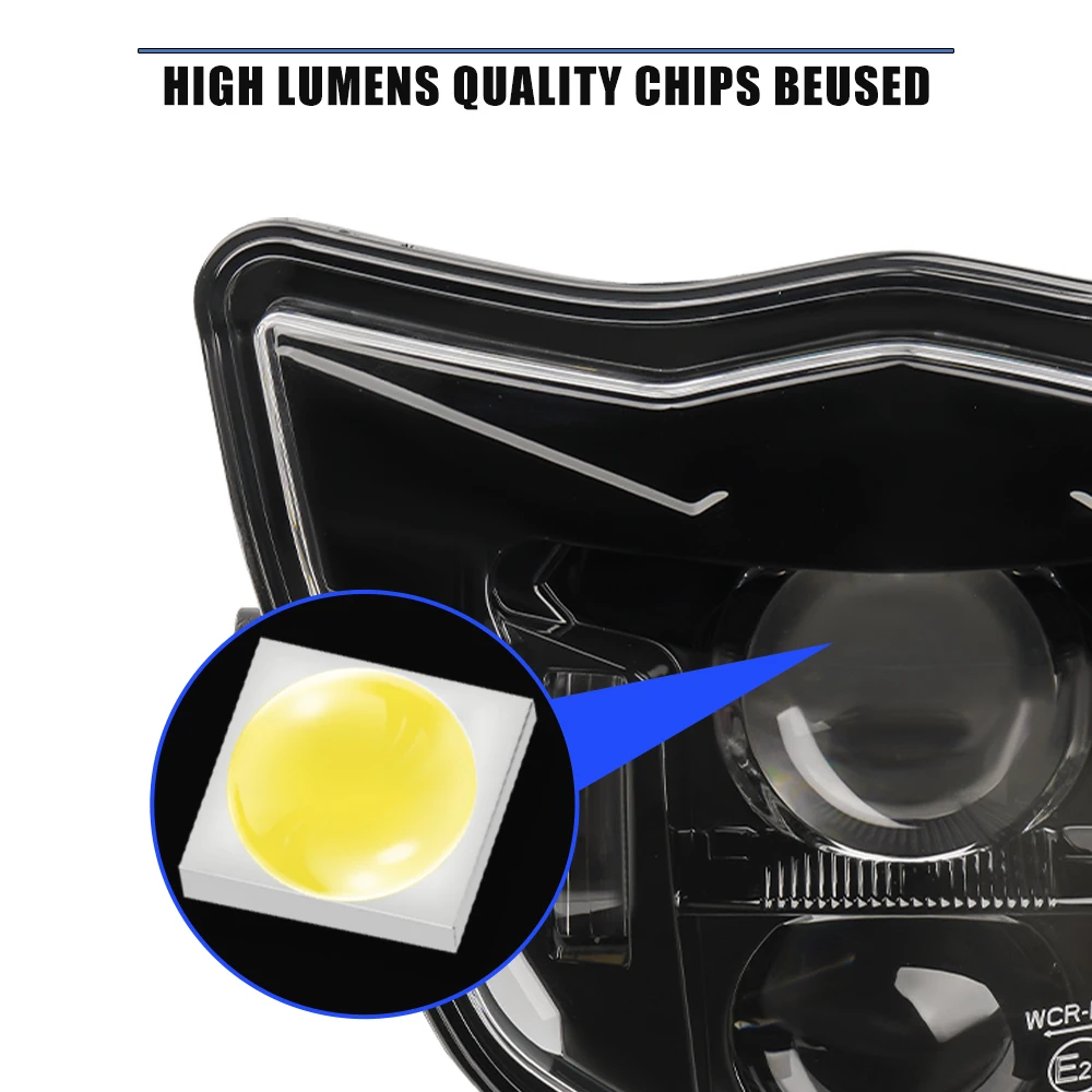 E-mark LED Headlight Headlamp Hi/Lo DRL Fit For YAMAHA XTZ 150 / XTZ 125 2013-2023 Motorcycle Assembly