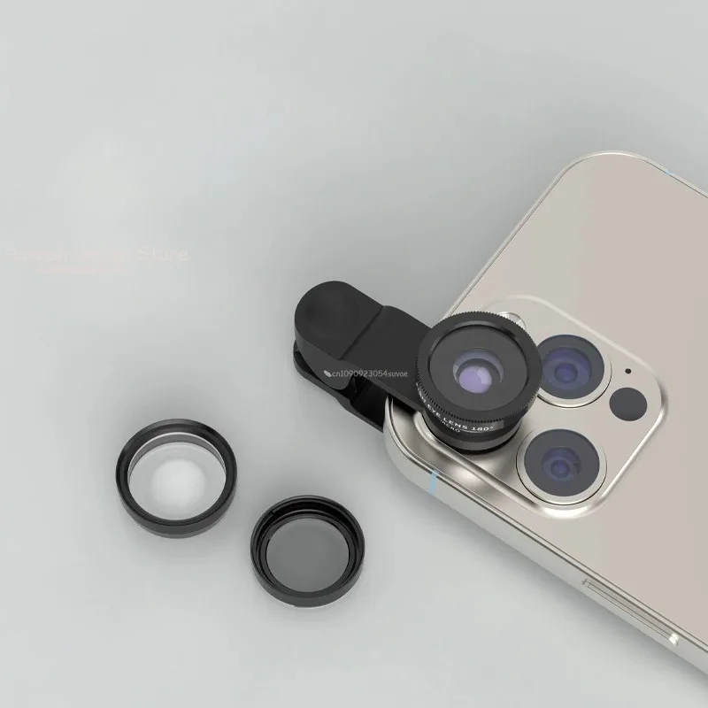 เลนส์ฟิชอาย เลนส์มาโคร เลนส์มุมกว้าง ซูมมาโคร เลนส์ฟิชอาย สำหรับ iPhone XS ชุดเลนส์โทรศัพท์มือถือ Samsung เลนส์กล้อง