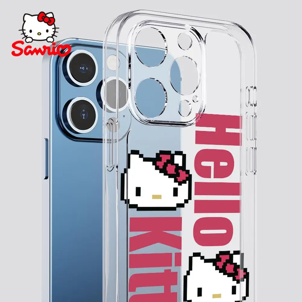 

Hello Kitty Iphone 13 Case Fall Prevention Iphone 16/15/14/13/12/11 Girl Iphone Case Sanrio Hellokitty Anime Accessory Gift