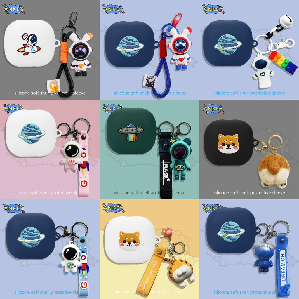 for Anker Soundcore R50i NC Case Earphone Silicone Case P30i Earbuds Cute Astronaut Soft Protective Headphone Cover