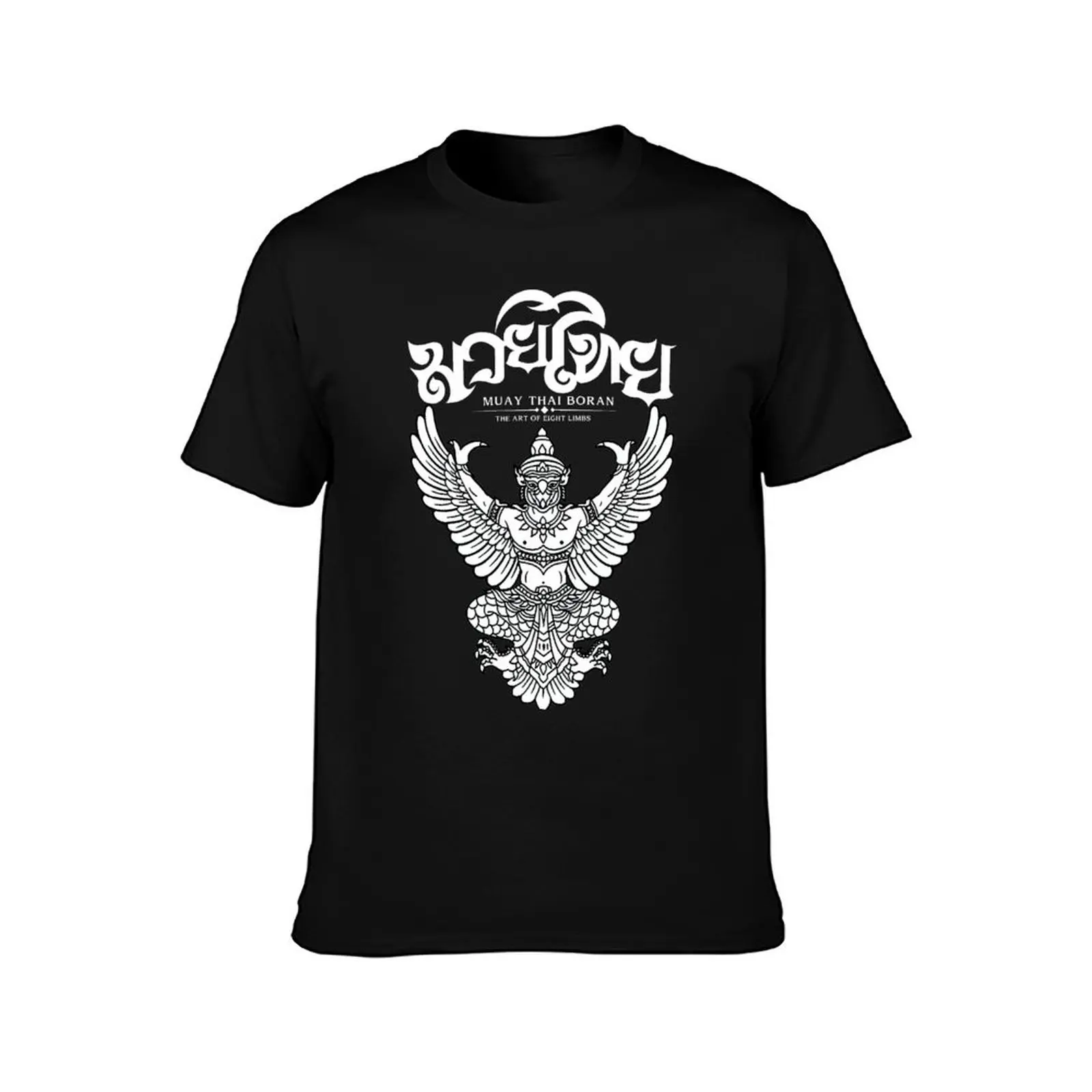 Muay Thai Sak Yant Garuda T-Shirt Daily Casual Short Sleeve Tee Shirt T-Shirt