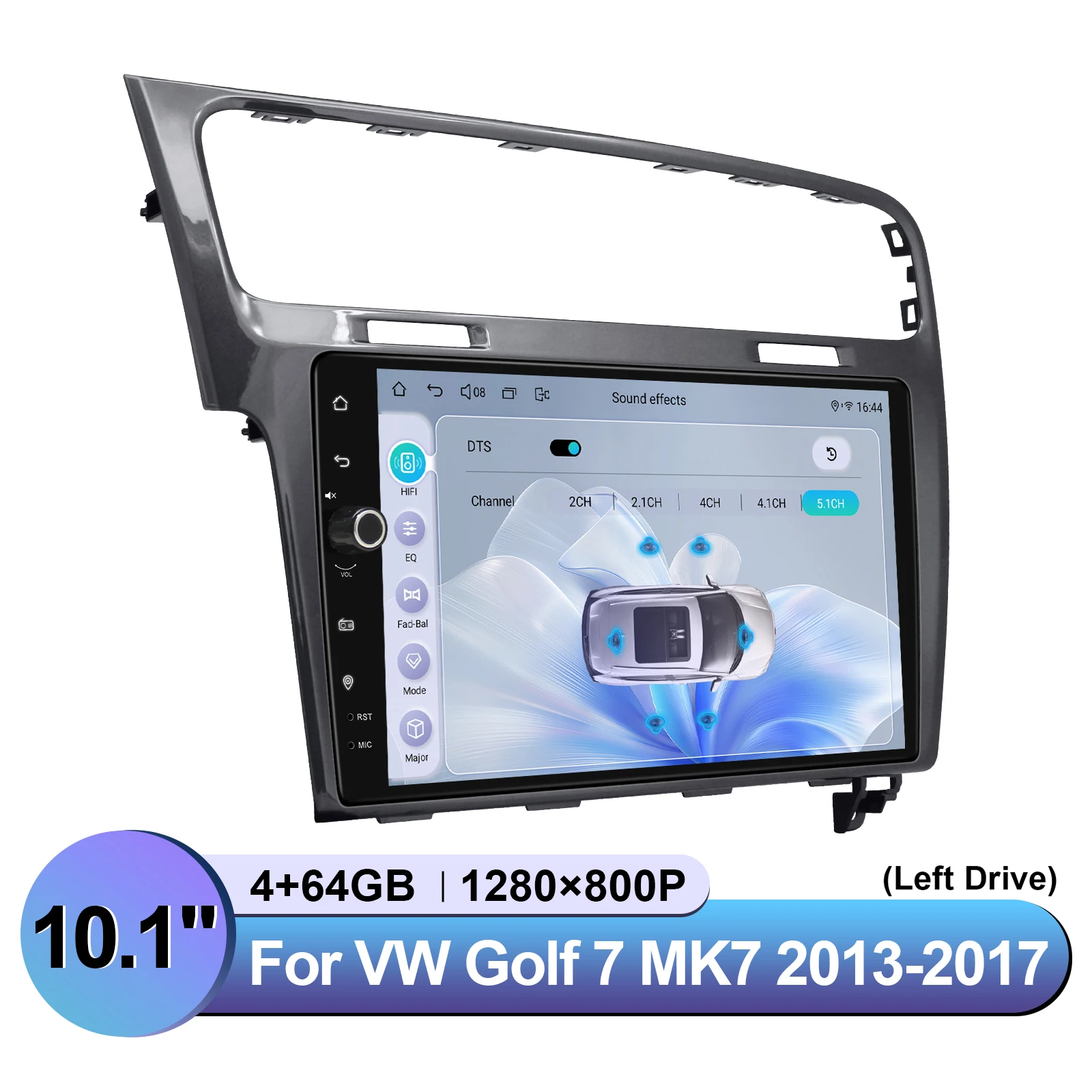 Joying 10.1 بوصة ترقية راديو السيارة الاندورويد ستيريو Autoradio مشغل وسائط متعددة رئيس Uint ل Volkswagen VW Golf 7 MK7 2013-2017