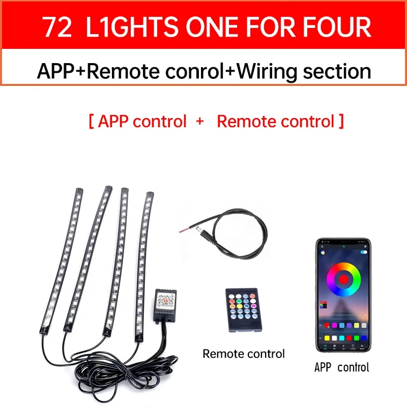 12V Motorrad Led Licht Multi-Farbe Atmosphäre Licht Sound Control Dekorative Neon Lampe Für Harley Yamaha Honda Kawasaki suzuki
