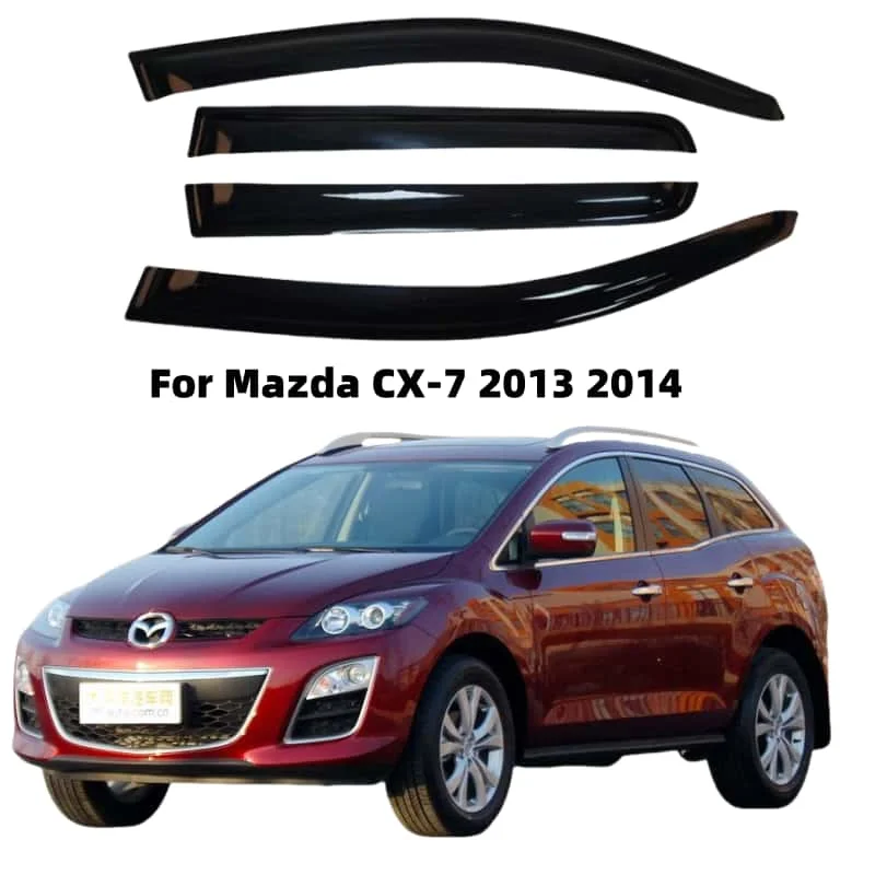 

For Mazda CX-7 2013 2014 Cars Accessories Window Visors Rain Sun Guard Vent Wind Deflector Weathershield Slim Moulding Trim